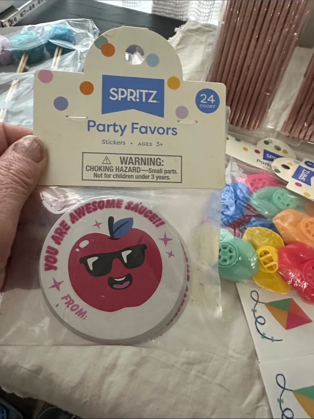 Spritz Colorful Party Favor Kit - Pink, Yellow, Red, Blue, Green, Purple NWT
